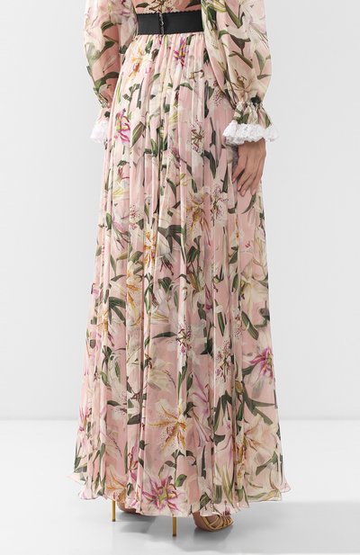 Шелковая юбка DOLCE & GABBANA светло-розового цвета по цене 354000 руб., арт. F4B0WT/HS147, фото 4 Шелковая юбка DOLCE & GABBANA, арт. F4B0WT/HS147, фото 4