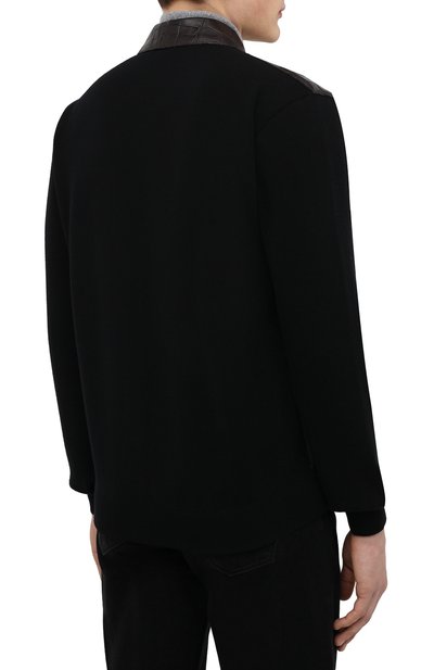 Кардиган с отделкой из кожи аллигатора BRIONI, арт. UMIJ0L/01K13/AMIS, фото 4