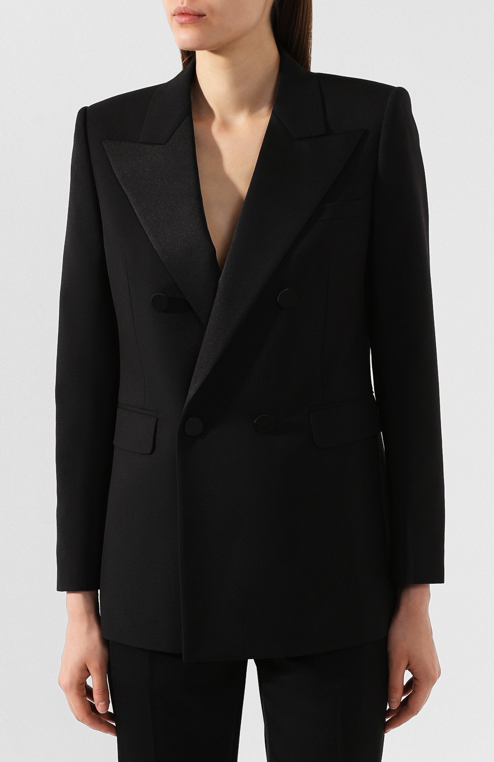 Шерстяной жакет SAINT LAURENT, арт. 568454/Y404W, фото 3