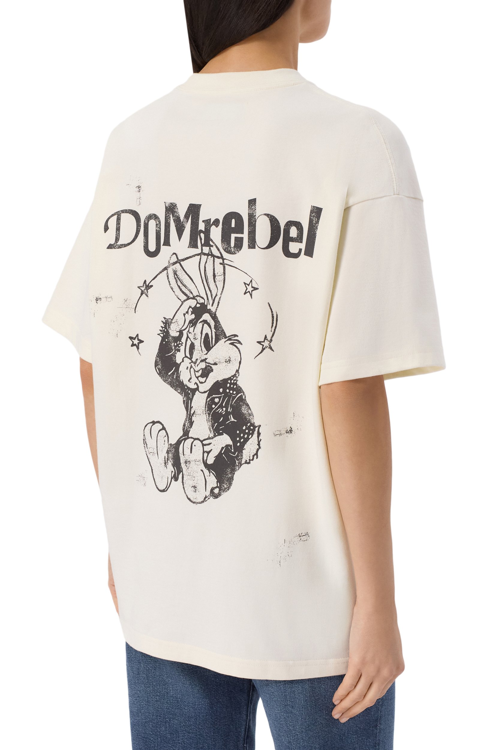 Хлопковая футболка DOMREBEL белого цвета по цене 22100 руб., арт. DECISI0NS/T-SHIRT, фото 4 Хлопковая футболка DOMREBEL, арт. DECISI0NS/T-SHIRT, фото 4