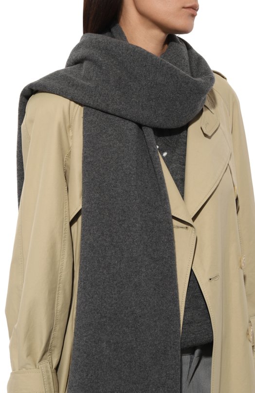 Кашемировый шарф Jil Sander J40TE0005/J13204 Серый  J40TE0005/J13204 Фото 2