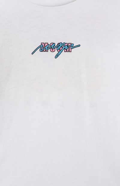 Хлопковая футболка MSGM KIDS, арт. S5MSJGTH080, фото 3