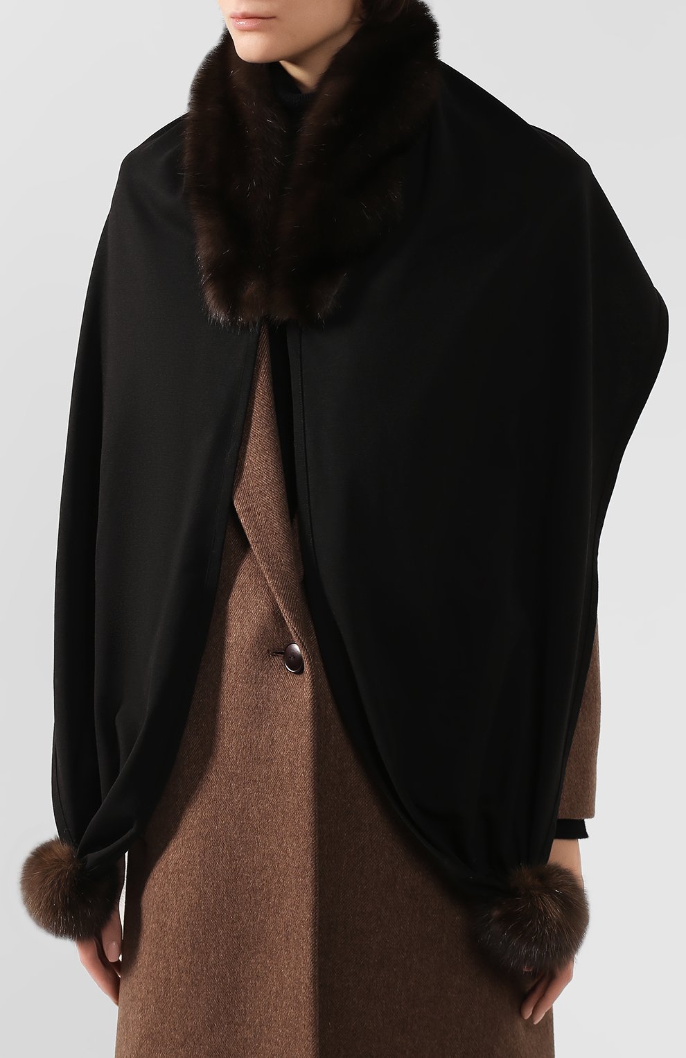 Капюшон с отделкой из меха соболя VICTORIA KUSENKOVA, арт. 199303549548, фото 3