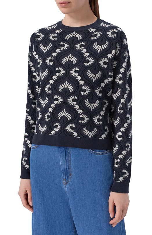 Пуловер из вискозы Weekend Max Mara WKDFARA0NE Синий  WKDFARA0NE Фото 3