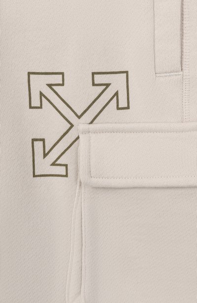 Хлопковые шорты-карго OFF-WHITE, арт. 0BCI005S26FLE001, фото 3