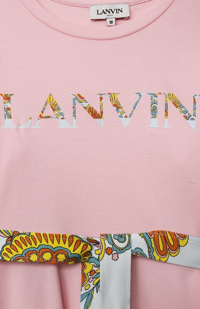 Хлопковое платье LANVIN розового цвета по цене 19950 руб., арт. N12012, фото 3 Хлопковое платье LANVIN, арт. N12012, фото 3