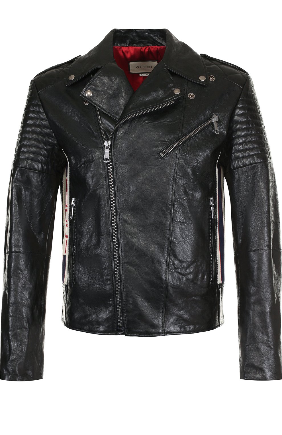 Кожаная куртка с косой молнией GUCCI, арт. 523527/XG703, фото 1