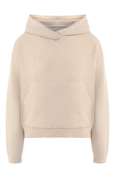 Женский пуловер с капюшоном NANUSHKA, арт. M0G_IV0RY_CASHMERE BLEND RIB CASHMERE BLEND RIB