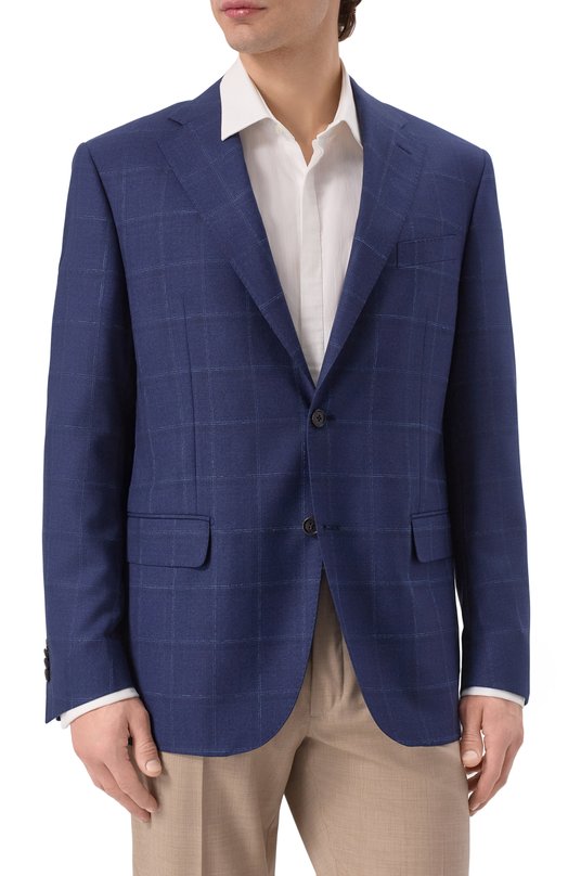 Шерстяной пиджак Corneliani 256008-2516333 Синий  256008-2516333 Фото 5