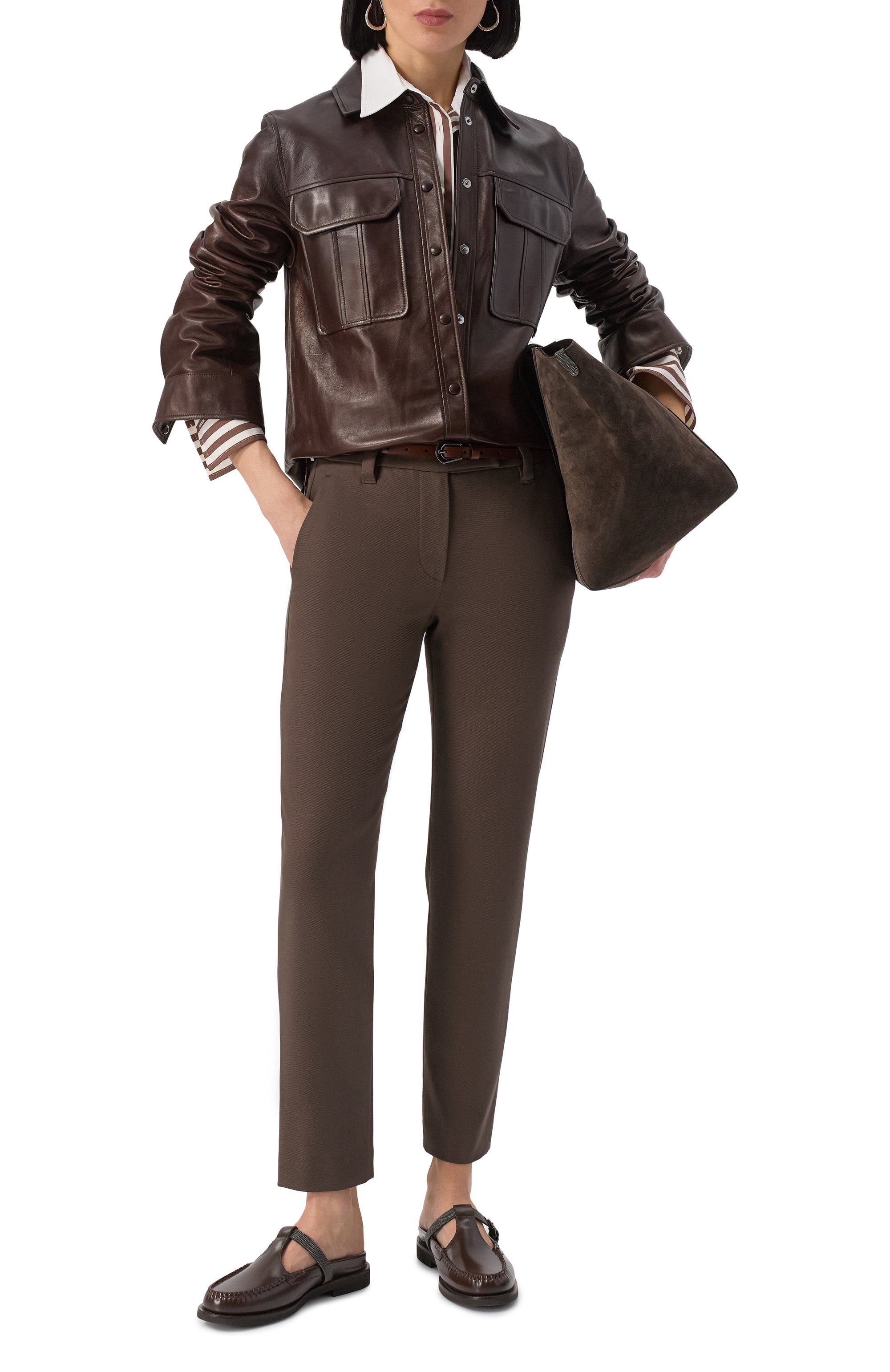 Хлопковые брюки BRUNELLO CUCINELLI, арт. MP126P7258, фото 2