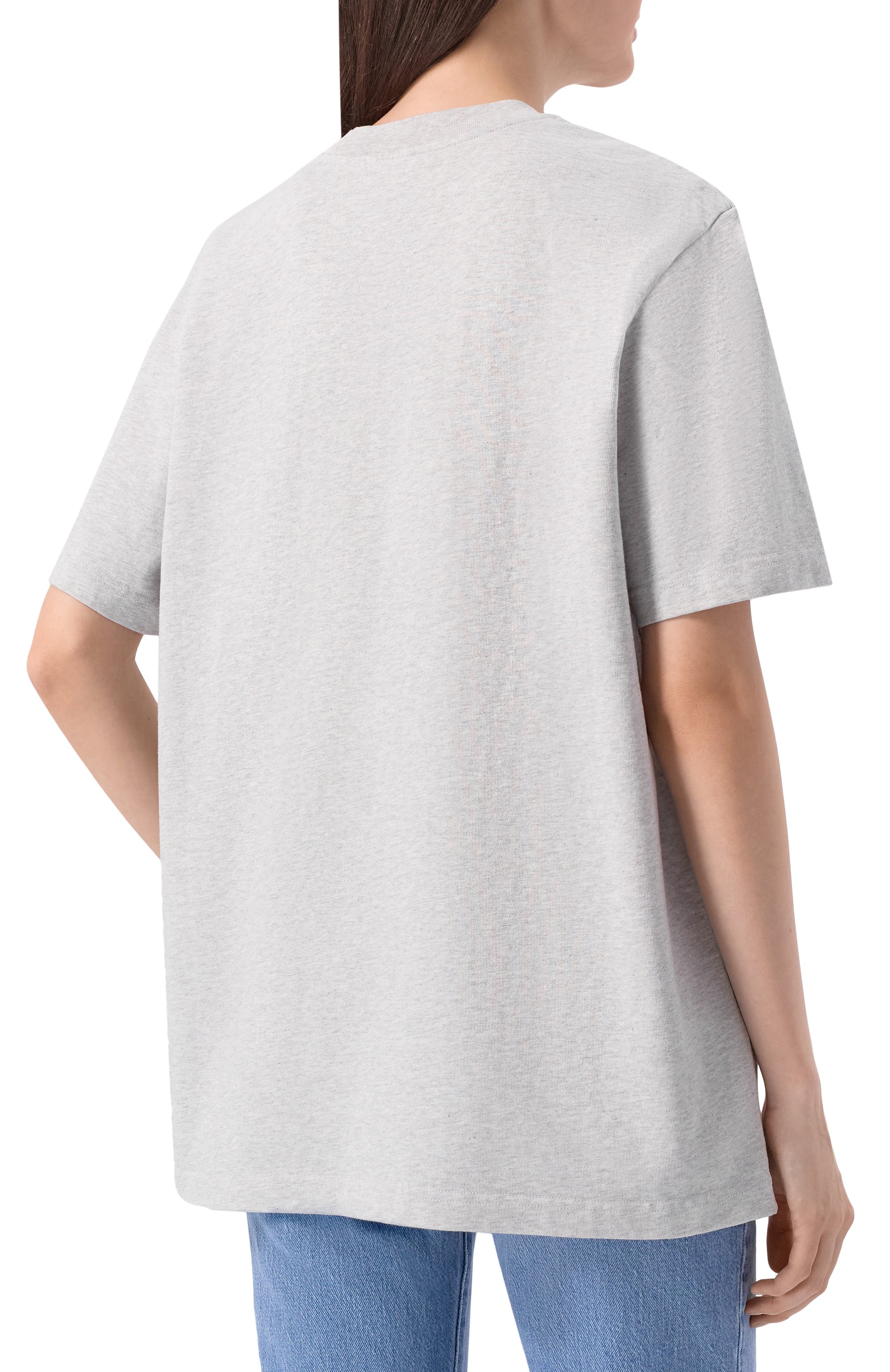 Хлопковая футболка CASABLANCA серого цвета по цене 32800 руб., арт. M-SP26-JTS-001-02, фото 4 Хлопковая футболка CASABLANCA, арт. M-SP26-JTS-001-02, фото 4