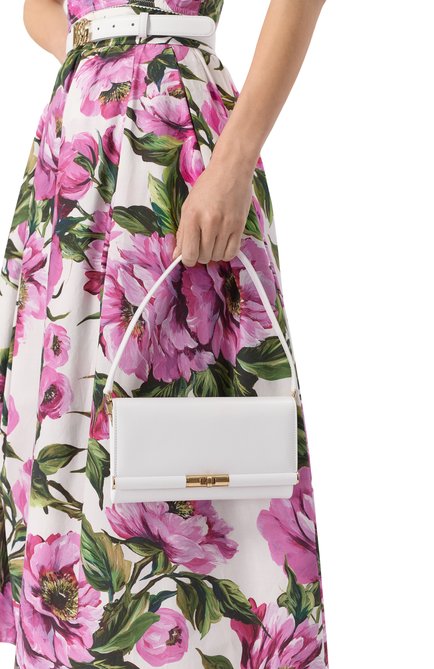 Женская сумка marlene DOLCE & GABBANA белого цвета, арт. BB7756/A3G19 | Фото 2 (Материал сплава: Проставлено; Драгоценные камни: Проставлено; Размер: mini; Материал: Натуральная кожа)