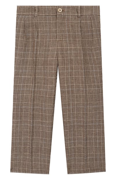 Брюки из шерсти и льна GUCCI, арт. 599475/XWAGI, фото 1