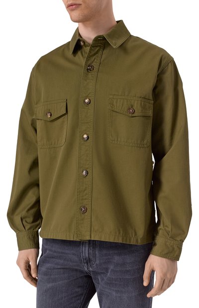Хлопковая куртка-рубашка SAINT LAURENT, арт. 816396/Y03JC, фото 3