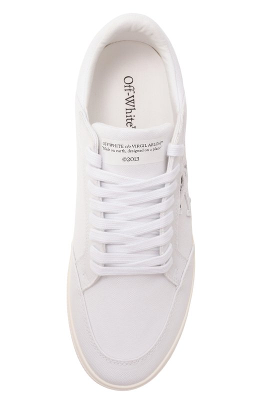 Текстильные кеды New Low Vulcanized Off-White 0MIA293S25FAB002 Белый  0MIA293S25FAB002 Фото 6