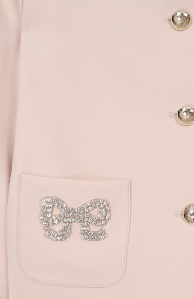 Жакет ELIE SAAB JUNIOR светло-розового цвета по цене 66800 руб., арт. EFGC024/TS0802, фото 3 Жакет ELIE SAAB JUNIOR, арт. EFGC024/TS0802, фото 3