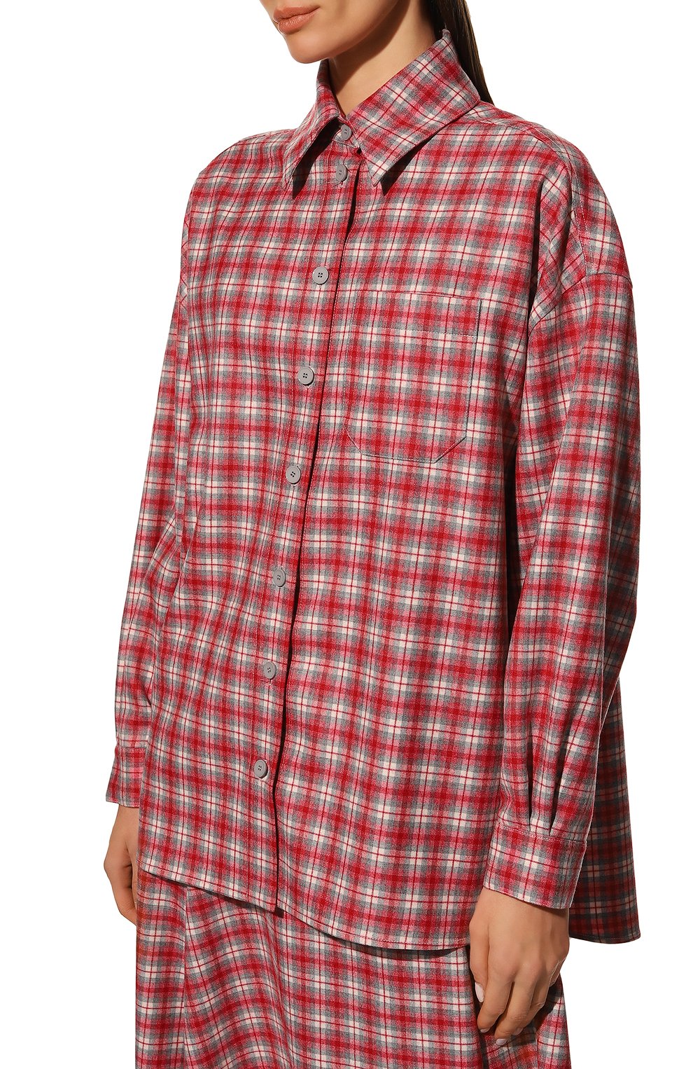 Шерстяная рубашка VIKA GAZINSKAYA, арт. W-23-FW-20-1276-WOOL-RED, фото 3