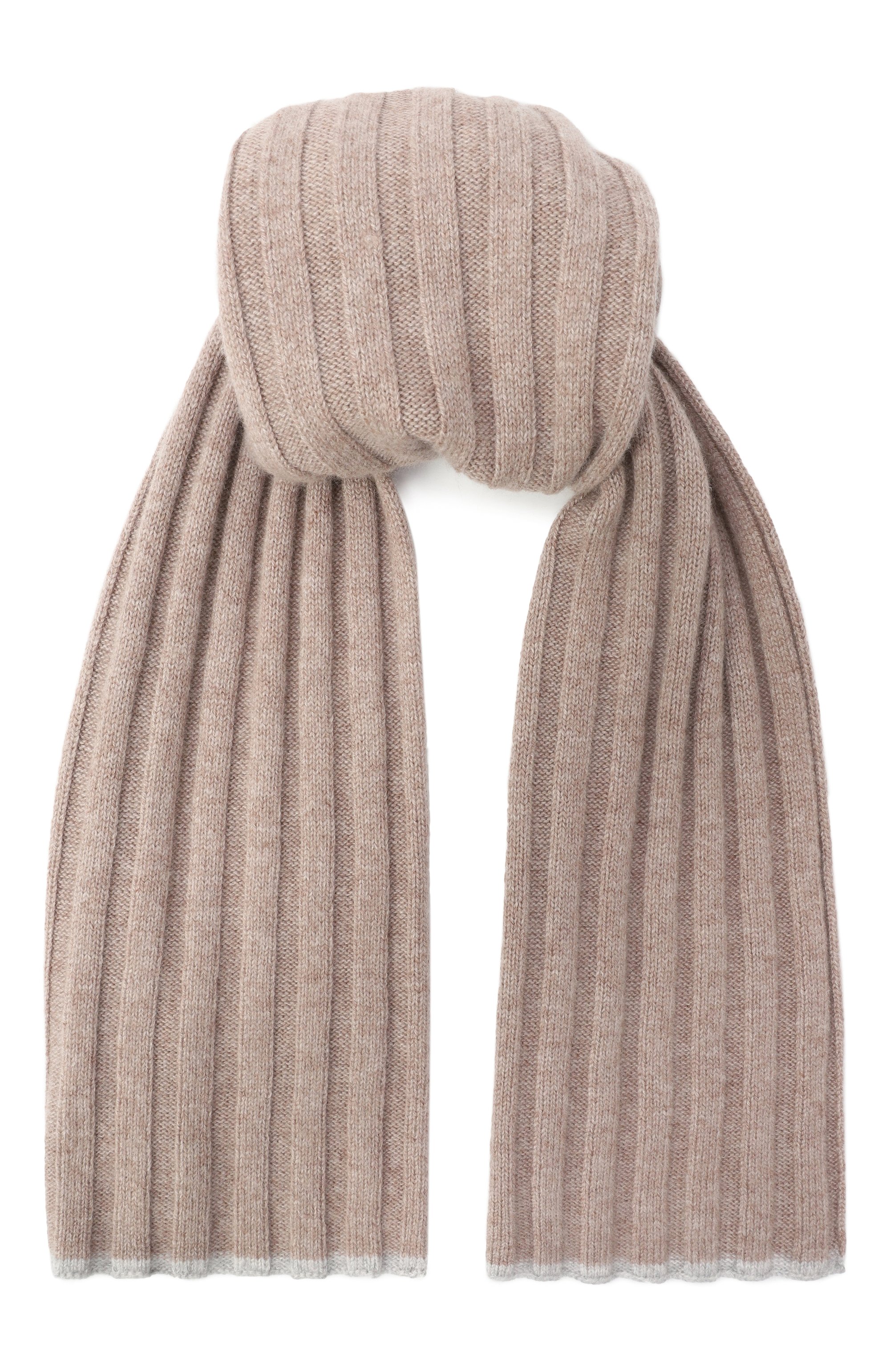 Кашемировый шарф BRUNELLO CUCINELLI бежевого цвета по цене 29950 руб., арт. B22M90099A, фото 1 Кашемировый шарф BRUNELLO CUCINELLI, арт. B22M90099A, фото 1