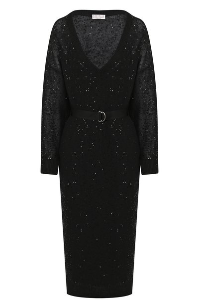Женское платье из смеси льна и шелка BRUNELLO CUCINELLI, арт. M10552A92