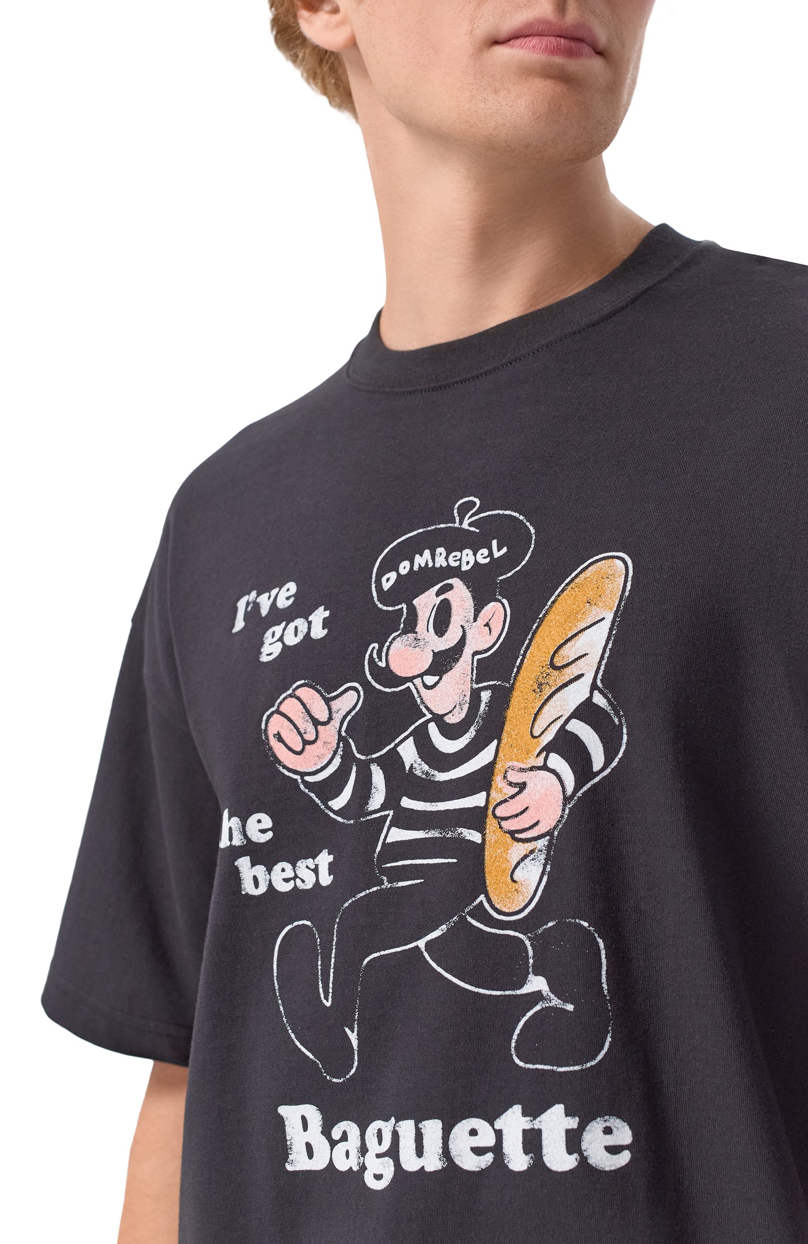 Хлопковая футболка DOMREBEL черного цвета по цене 22100 руб., арт. M BAGUETTE/T-SHIRT, фото 5 Хлопковая футболка DOMREBEL, арт. M BAGUETTE/T-SHIRT, фото 5