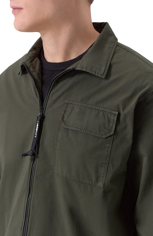 Хлопковая куртка-рубашка C.P. Company RCCM0S705A110143G Зелёный  RCCM0S705A110143G Фото 5