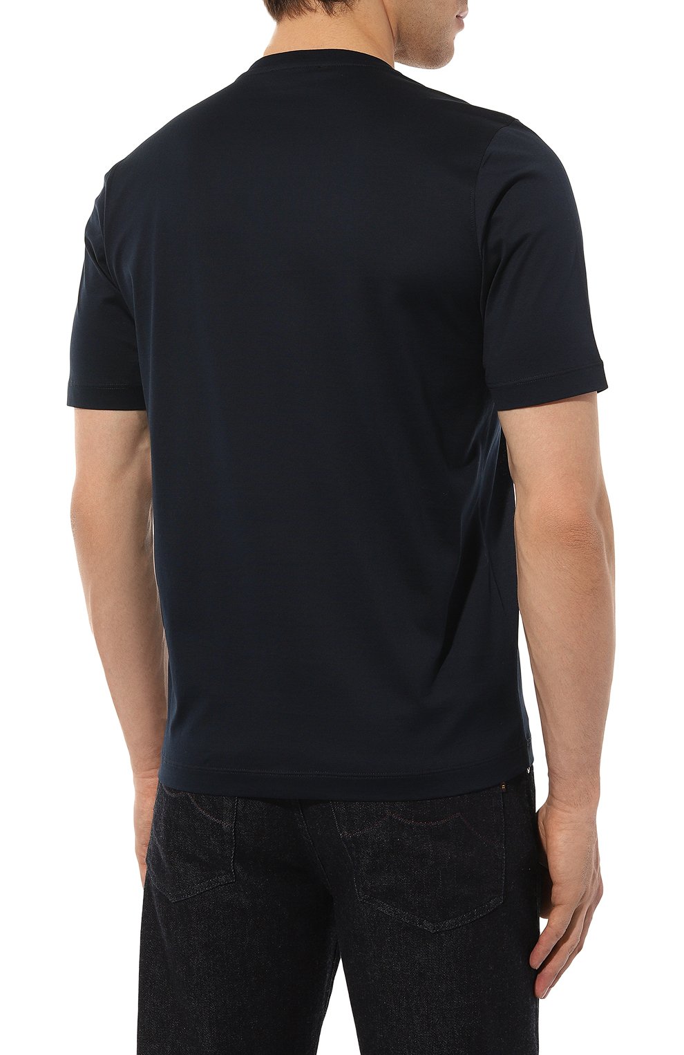 Хлопковая футболка ZILLI, арт. MBZ-NT510-MICR1/MC01, фото 4