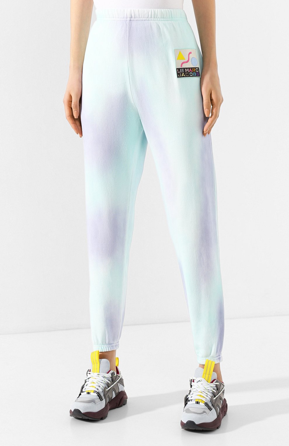 Хлопковые джоггеры MARC JACOBS (THE) голубого цвета по цене 23850 руб., арт. C4003091, фото 3 Хлопковые джоггеры MARC JACOBS (THE), арт. C4003091, фото 3