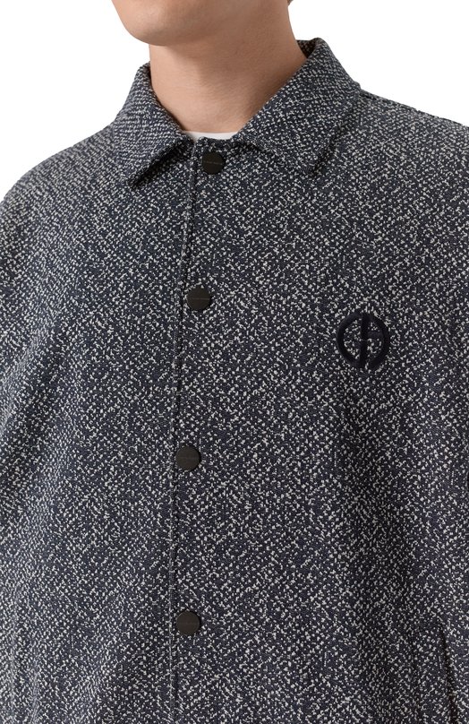 Бомбер из хлопка и кашемира Giorgio Armani GM002488/AF20656 Чёрно-белый  GM002488/AF20656 Фото 5