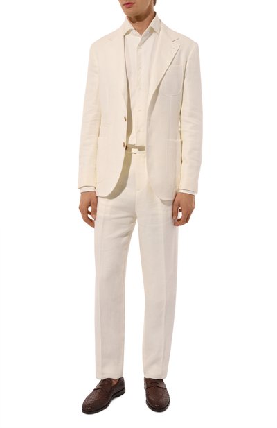 Мужской костюм изо льна и шерсти BRUNELLO CUCINELLI, арт. MW482EDNS