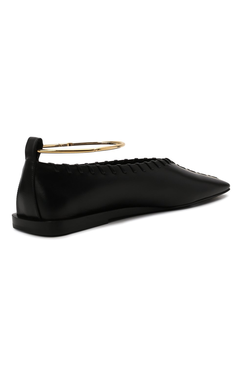 Кожаные балетки JIL SANDER черного цвета по цене 68500 руб., арт. JS30217A-13040, фото 5 Кожаные балетки JIL SANDER, арт. JS30217A-13040, фото 5