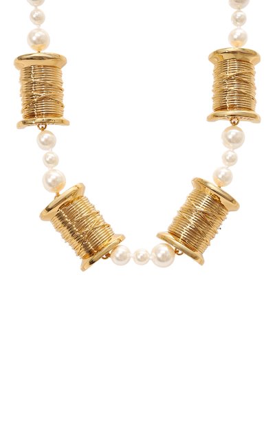 Колье MOSCHINO золотого цвета по цене 58700 руб., арт. 71 A9146 8456, фото 3 Колье MOSCHINO, арт. 71 A9146 8456, фото 3