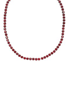 Женское чокер AMINA MUADDI красного цвета, арт. TENNIS NECKLACE | Фото 3 (Региональные ограничения белый список (Axapta Mercury): Не проставлено; Нос: Не проставлено; Материал: Металл)