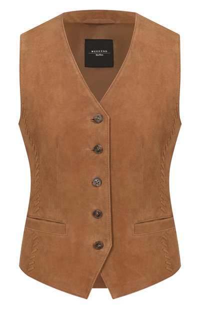 Женский замшевый жилет WEEKEND MAX MARA, арт. WKDVETUSTA