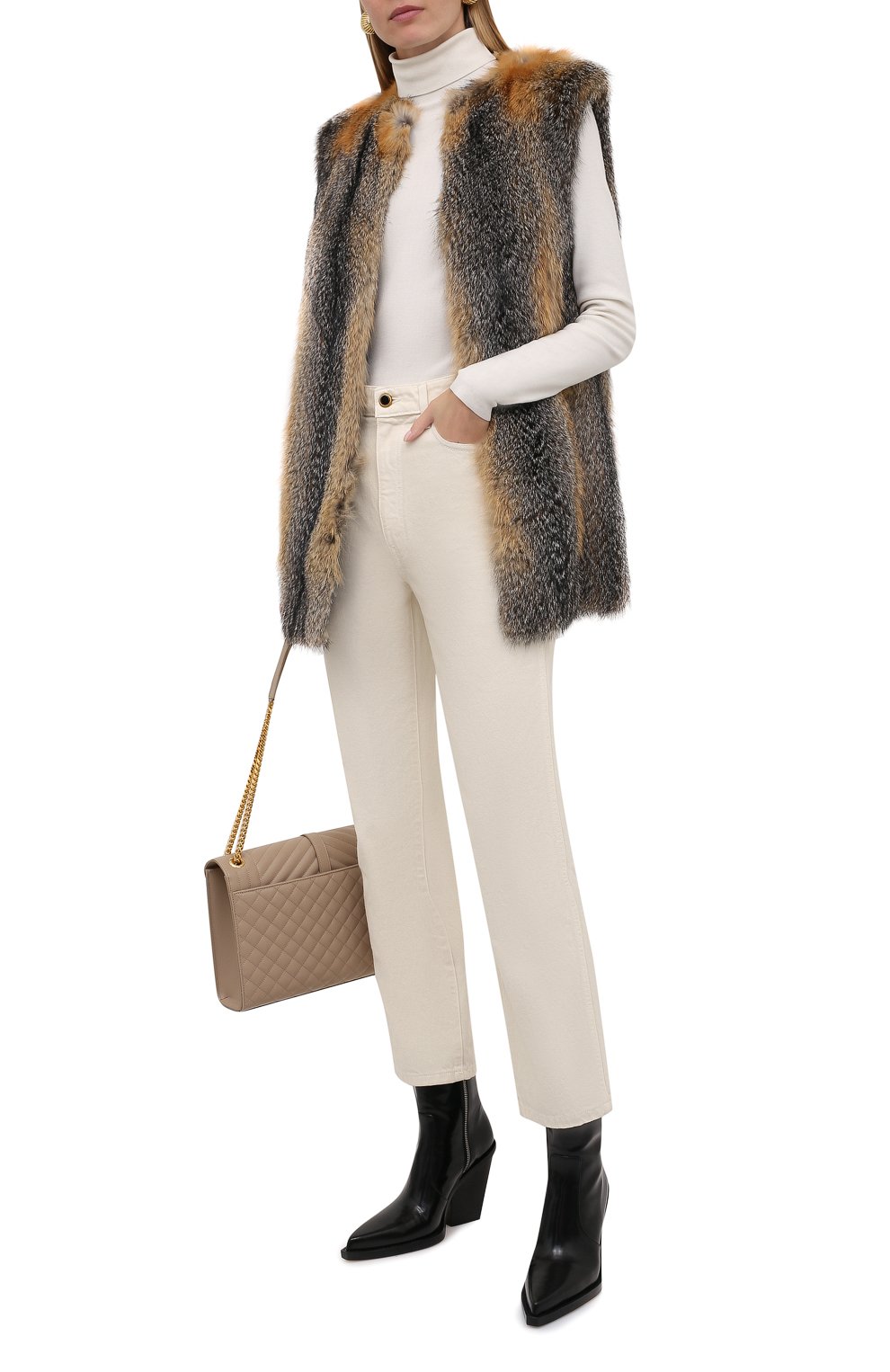 Жилет из меха лисицы SAINT LAURENT, арт. 664278/Y7RG2, фото 2