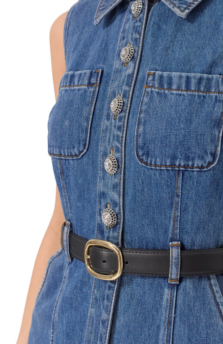 Джинсовое платье SELF-PORTRAIT, арт. SS25810SBL, фото 1