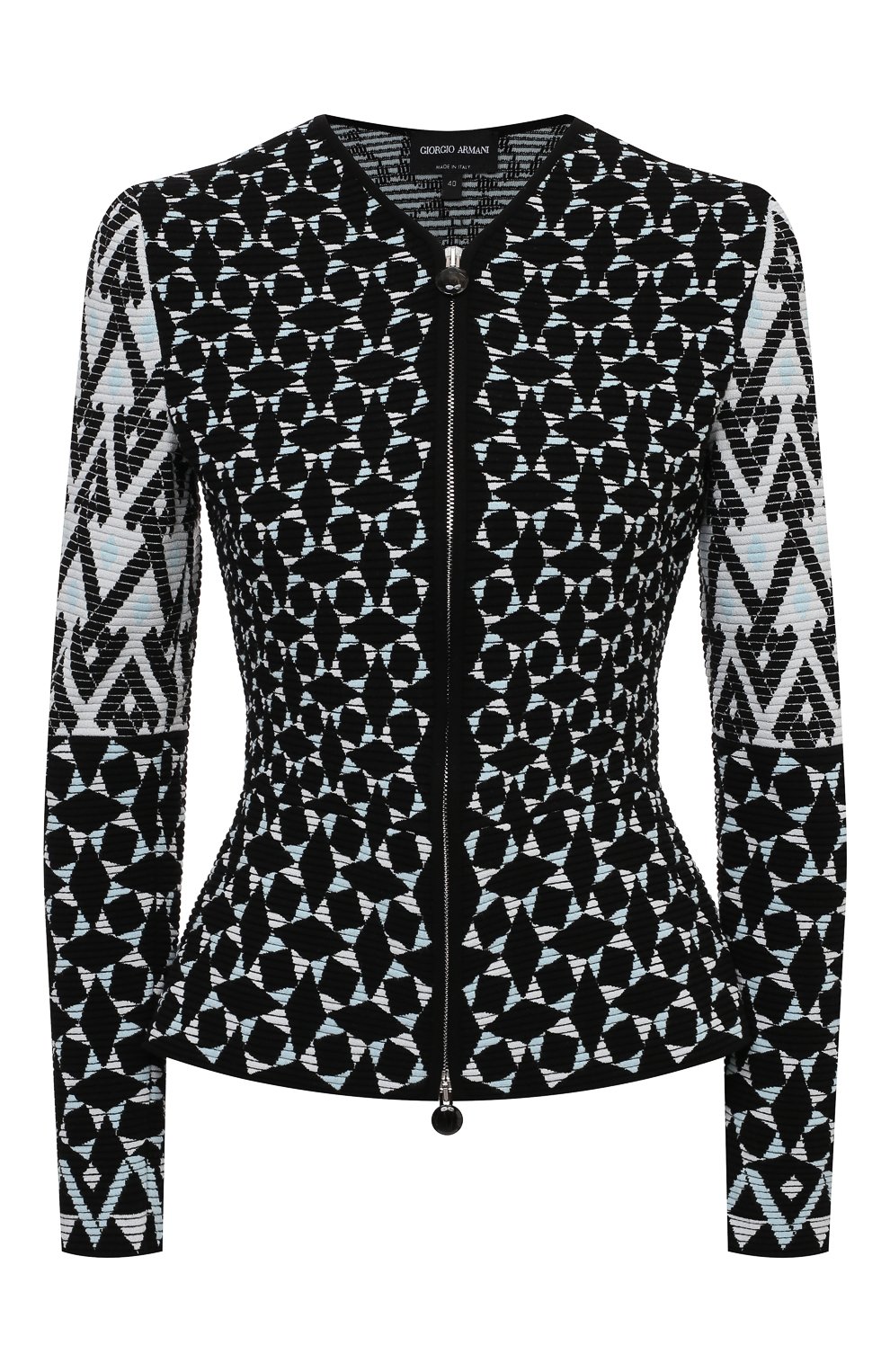 Жакет из вискозы GIORGIO ARMANI черного цвета по цене 371500 руб., арт. 3KAG02/AM17Z, фото 1 Жакет из вискозы GIORGIO ARMANI, арт. 3KAG02/AM17Z, фото 1