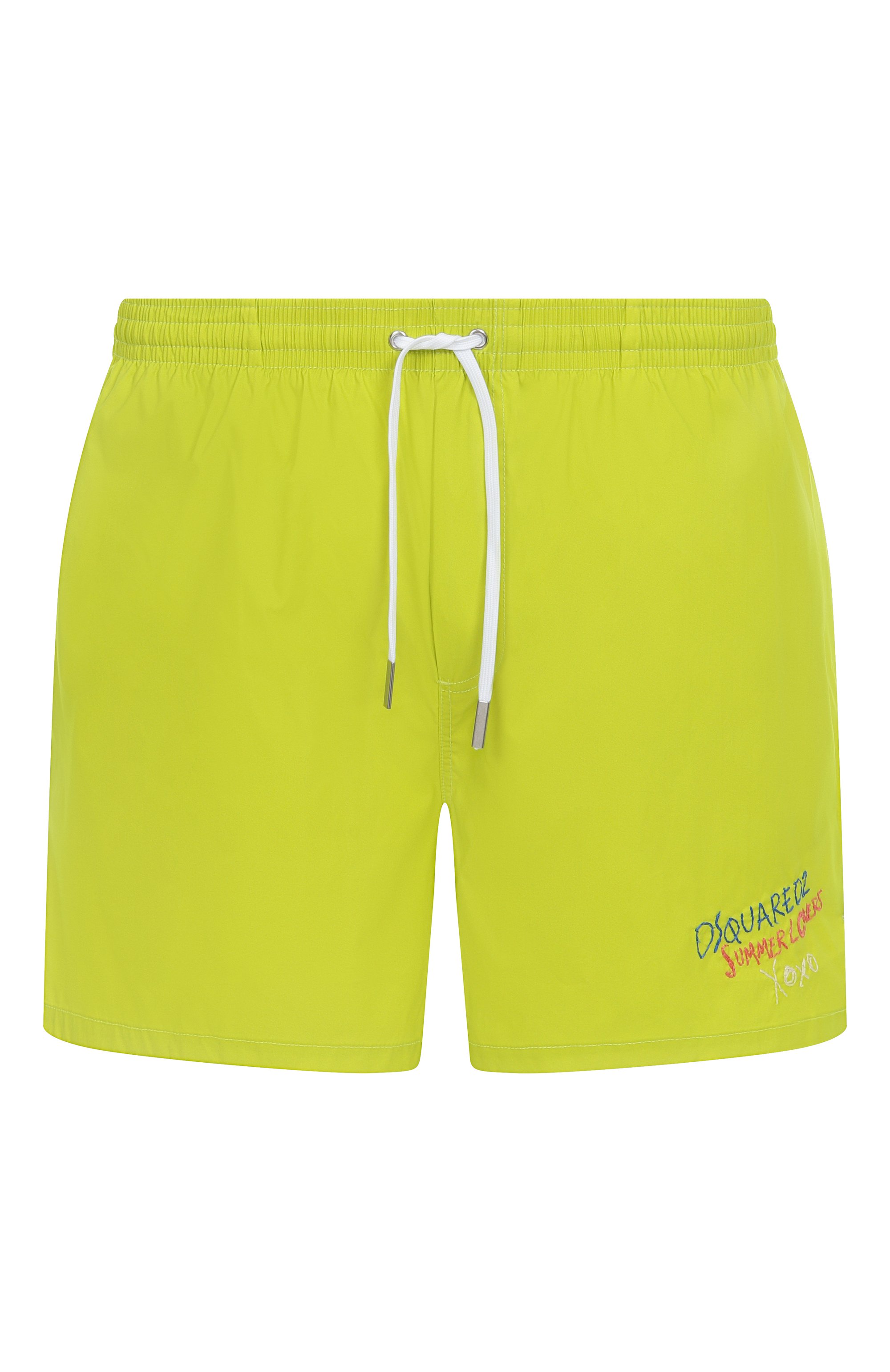 Плавки-шорты DSQUARED2 салатового цвета по цене 47300 руб., арт. D7B62632, фото 1 Плавки-шорты DSQUARED2, арт. D7B62632, фото 1