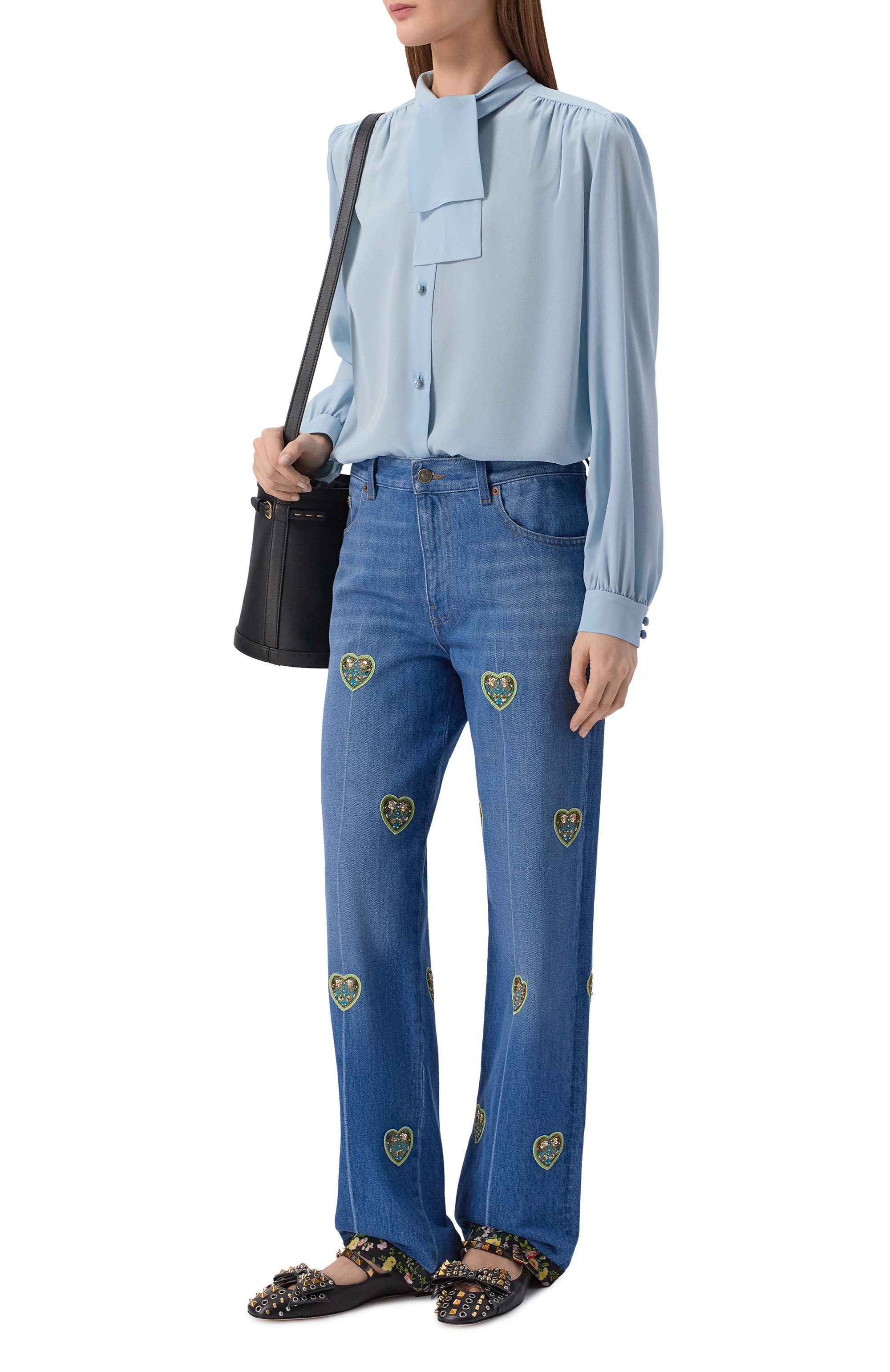 Шелковая блузка VALENTINO, арт. 8B3AB835/21B, фото 2