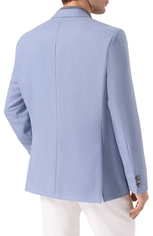 Шерстяной пиджак BOSS 50556839 Голубой  50556839 Фото 5