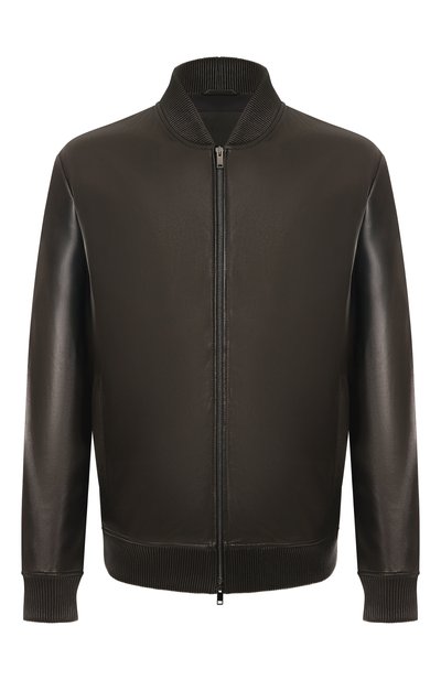 Мужской кожаный бомбер MVST, арт. 54202