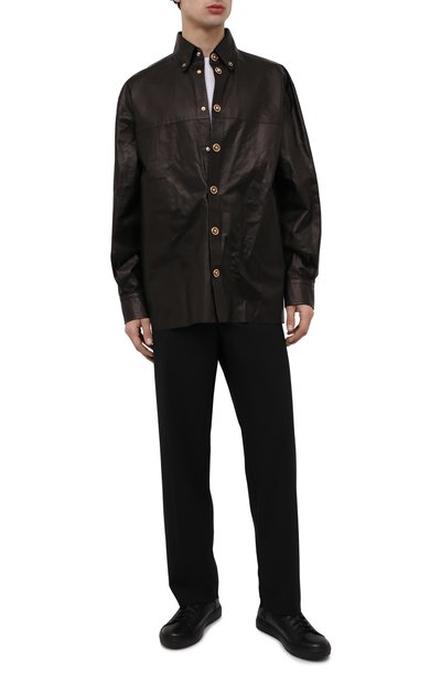 Кожаная рубашка VERSACE, арт. 1003457/1A02091, фото 2