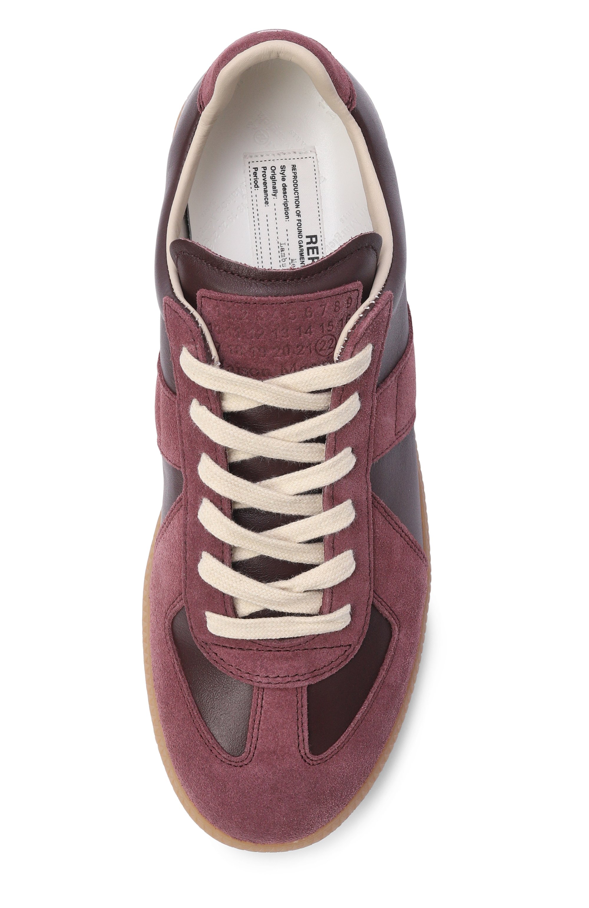 Кожаные кеды replica MAISON MARGIELA бордового цвета по цене 81850 руб., арт. S58WS0109/P1895, фото 6 Кожаные кеды replica MAISON MARGIELA, арт. S58WS0109/P1895, фото 6