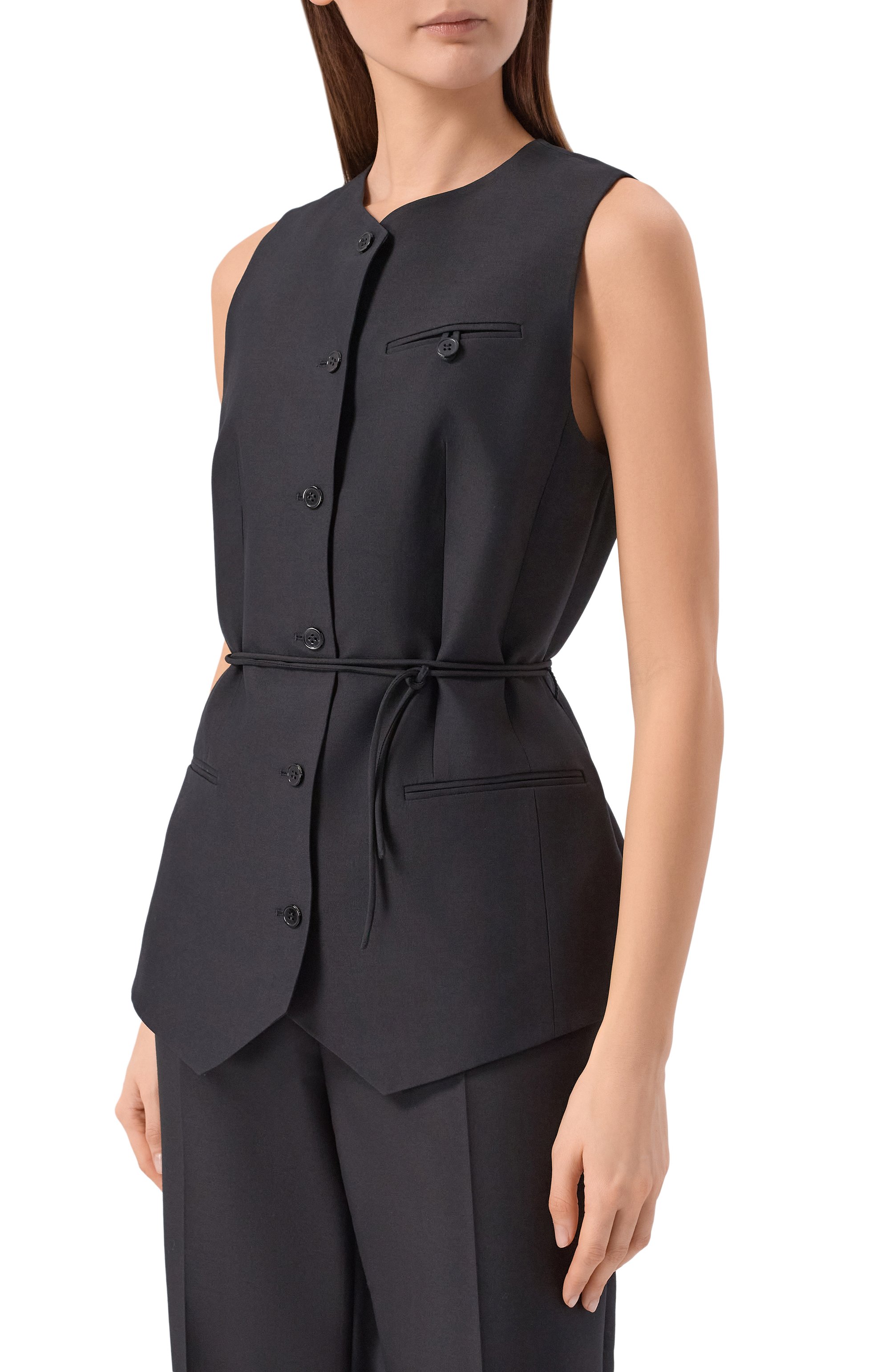 Жилет из шерсти и шелка 12 STOREEZ, арт. 136830, фото 3