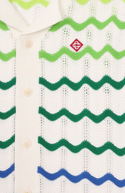 Хлопковое поло CASABLANCA, арт. K-SP26-KW-969-02-EX-BC, фото 3