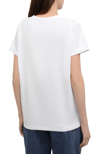 Хлопковая футболка SEVEN LAB белого цвета по цене 7520 руб., арт. T #q G019 white, фото 4 Хлопковая футболка SEVEN LAB, арт. T #q G019 white, фото 4