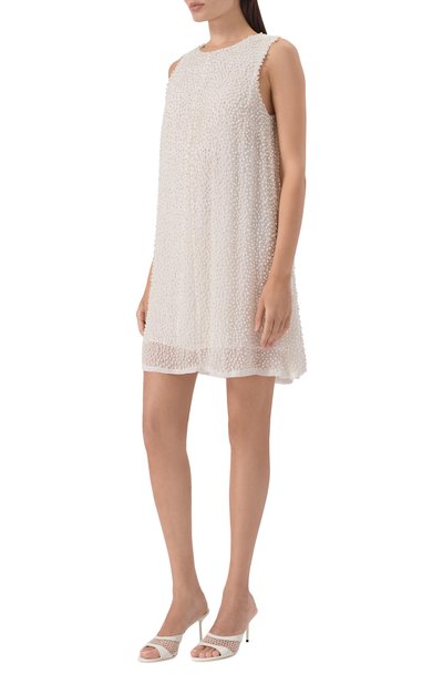 Женское шелковое платье ALBUS LUMEN, арт. AL.RT26.DRESS08/CREME 0N CREMEE