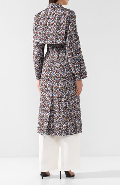 Пальто с поясом VICTORIA BECKHAM разноцветного цвета по цене 124000 руб., арт. CT TRN 8802C MSS19 MINI FL0RAL TAFFETA, фото 4 Пальто с поясом VICTORIA BECKHAM, арт. CT TRN 8802C MSS19 MINI FL0RAL TAFFETA, фото 4