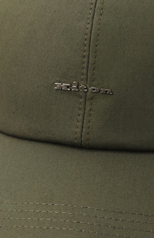 Хлопковая бейсболка Kiton UCAPP78K0745F06 Хаки  UCAPP78K0745F06 Фото 4