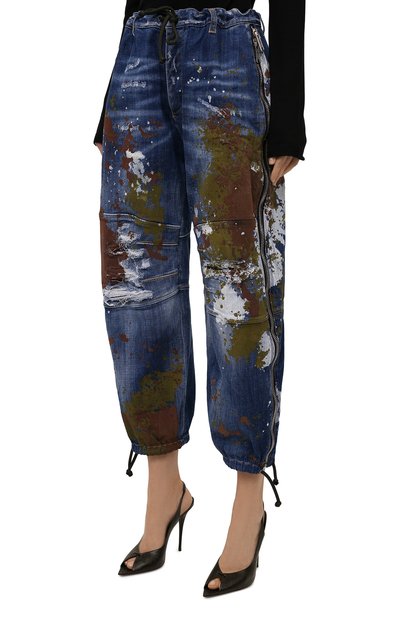 Джинсы DSQUARED2 синего цвета по цене 99500 руб., арт. S72KA1110/S30342, фото 3 Джинсы DSQUARED2, арт. S72KA1110/S30342, фото 3