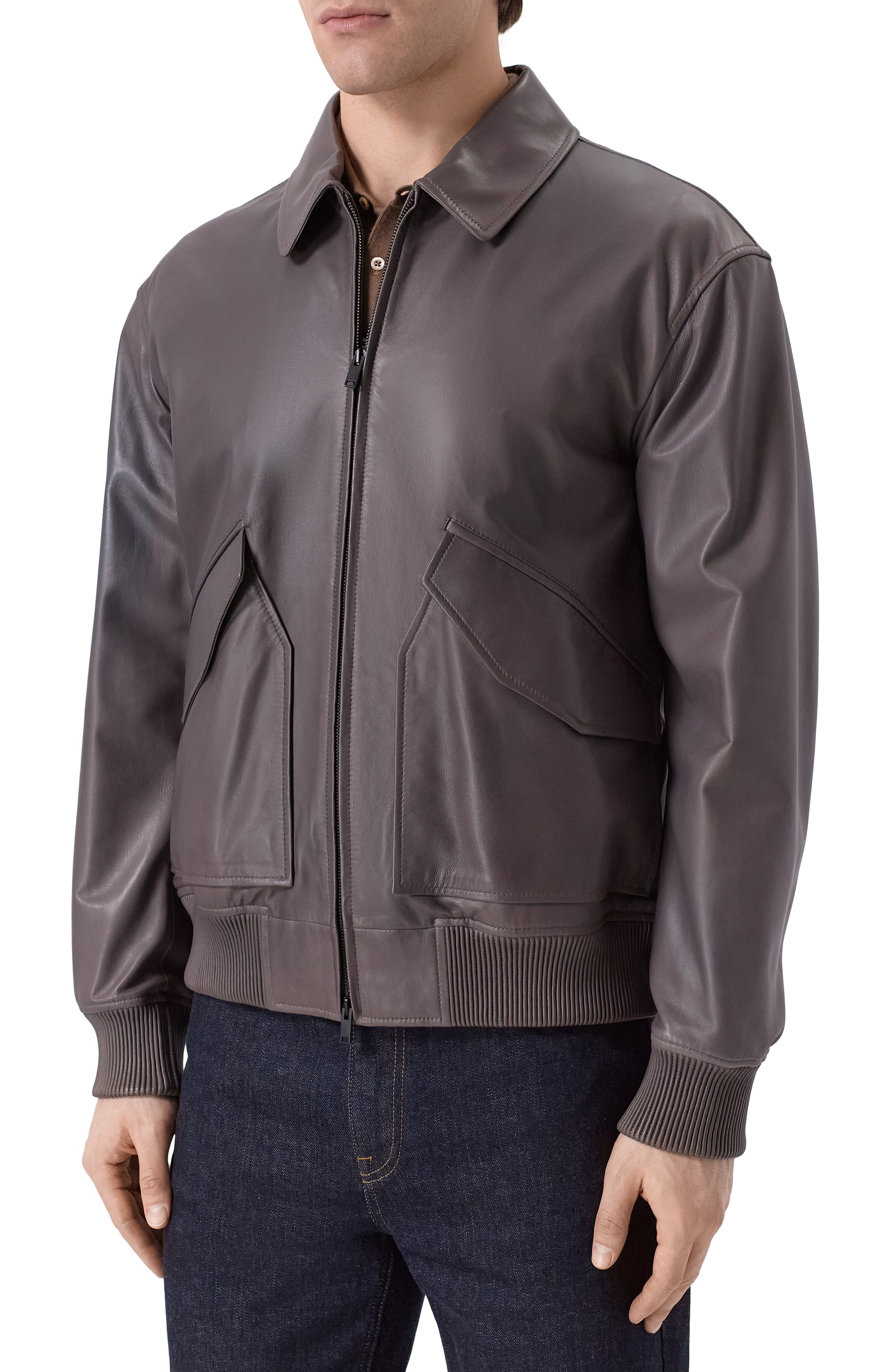 Кожаный бомбер MVST, арт. 54205/48-56, фото 3